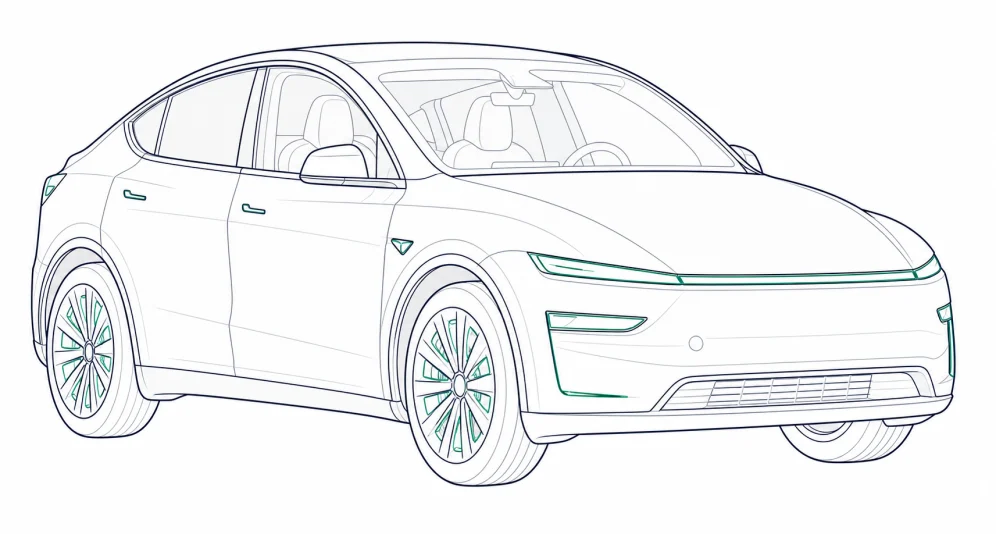 2025 Tesla Model Y outline