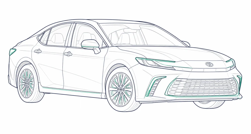 2025 Toyota Camry outline