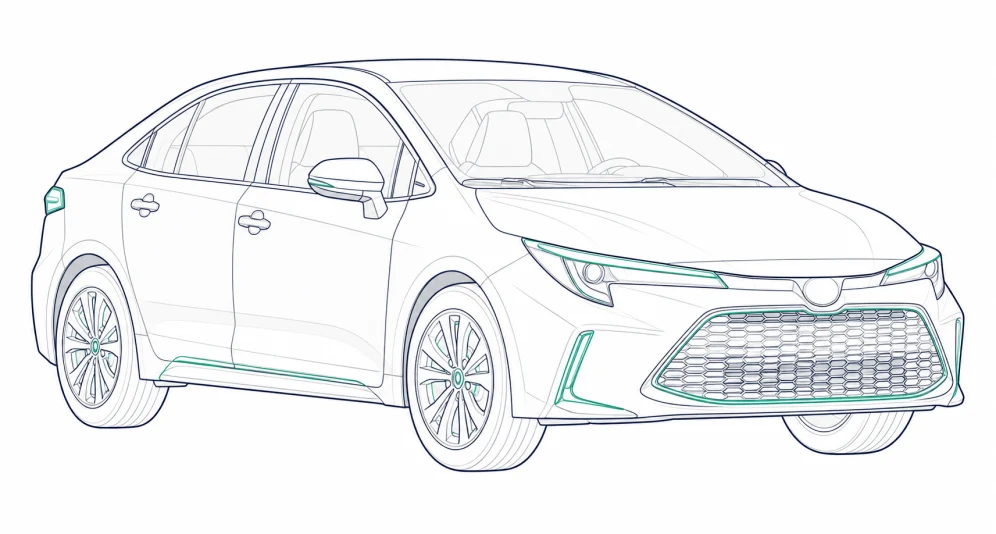 2025 Toyota Corolla outline